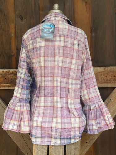 Flared Sleeve Flannel- VERANDA Size Medium